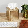 image:imagemDesign Metal Square Tissue Box Cover Modern Facial Paper Holder  Accessories for Bathroom Vanity Countertop Bedroom Dresser Night Stand Desk Office and End Table  Unity Collection  Soft BrassSoft Brass