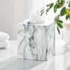 image:imagemDesign Metal Square Tissue Box Cover Modern Facial Paper Holder  Accessories for Bathroom Vanity Countertop Bedroom Dresser Night Stand Desk Office and End Table  Unity Collection  Soft BrassMarble