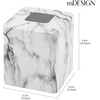 image:imagemDesign Metal Square Tissue Box Cover Modern Facial Paper Holder  Accessories for Bathroom Vanity Countertop Bedroom Dresser Night Stand Desk Office and End Table  Unity Collection  Soft BrassMarble