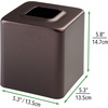 image:imagemDesign Metal Square Tissue Box Cover Modern Facial Paper Holder  Accessories for Bathroom Vanity Countertop Bedroom Dresser Night Stand Desk Office and End Table  Unity Collection  Soft BrassBronze