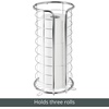 image:imagemDesign Metal Toilet Paper Holder Stand  Storage Reserve for 3 Rolls of Toilet Tissue  Freestanding Toilet Paper Holder  Stylish Bathroom Floor Toilet Paper Stand  Omni Collection  Matte BlackChrome