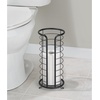 image:imagemDesign Metal Toilet Paper Holder Stand  Storage Reserve for 3 Rolls of Toilet Tissue  Freestanding Toilet Paper Holder  Stylish Bathroom Floor Toilet Paper Stand  Omni Collection  Matte BlackMatte Black