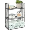 image:imagemDesign Metal Wire 3Tier Hanging Shelf for Bathroom Storage  Wall Mounted Decorative Shelves  Floating Metal Shelf Basket  Wall Shelving  Concerto Collection  Black