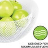 image:imagemDesign Metal Wire Fruit Bowl Basket Set for Kitchen Countertop Counter Organizer and Storage or Table Decor  Modern Decorative Bowls to Hold Fruits and Vegetables Set of 2 Matte White