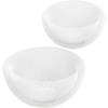image:imagemDesign Metal Wire Fruit Bowl Basket Set for Kitchen Countertop Counter Organizer and Storage or Table Decor  Modern Decorative Bowls to Hold Fruits and Vegetables Set of 2 Matte White