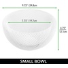 image:imagemDesign Metal Wire Fruit Bowl Basket Set for Kitchen Countertop Counter Organizer and Storage or Table Decor  Modern Decorative Bowls to Hold Fruits and Vegetables Set of 2 Matte White