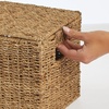 image:imagemDesign Natural Woven Seagrass Closet Storage Organizer Basket Bin with Removeable Lids to use in Closet Bedroom Bathroom Entryway Office  Set of 3  Natural Finish
