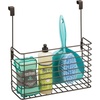 image:imagemDesign Over The Cupboard Hanging Storage Basket  Metal Bakeware Organiser and Cutting Board Holder  Excellent Kitchen Storage Solution  BronzeBronze