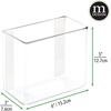 image:imagemDesign Plastic Adhesive Mount Storage Organizer Container for Kitchen or Pantry Wall Organization  Space Saving Holder for Sandwich Bags Foil  6 Wide  Poppon Collection  4 Pack  Clear3 x 588 x 5 Pack of 4