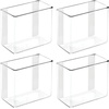 image:imagemDesign Plastic Adhesive Mount Storage Organizer Container for Kitchen or Pantry Wall Organization  Space Saving Holder for Sandwich Bags Foil  6 Wide  Poppon Collection  4 Pack  Clear3 x 588 x 5 Pack of 4