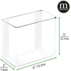 image:imagemDesign Plastic Adhesive Wall Mount Storage Organizer Container for Bathroom Shower Vanity Cosmetic Organization  Hold Shampoo Conditioner Vitamins 6 Wide Poppon Collection 2 Pack Clear