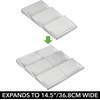 image:imagemDesign Plastic AdjustableExpandable Vitamin Rack Drawer Organizer Tray Insert for Bathroom Vanity Drawers  3 Slanted Storage Shelves  Supplements Medication  Light Gray
