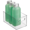 image:imagemDesign Plastic Bathroom Storage Container Bins w Handles  Closet Cabinet Vanity Cupboard Shelf Organization Hair Tools Accessory Organizer  Ligne Collection Clear 10x6x5 Pack of 410 x 6 x 5 Pack of 4