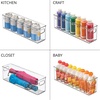 image:imagemDesign Plastic Bathroom Storage Container Bins w Handles  Closet Cabinet Vanity Cupboard Shelf Organization Hair Tools Accessory Organizer  Ligne Collection Clear 10x6x5 Pack of 45 x 375 x 16 Pack of 8