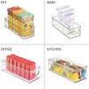 image:imagemDesign Plastic Bathroom Storage Container Bins w Handles  Closet Cabinet Vanity Cupboard Shelf Organization Hair Tools Accessory Organizer  Ligne Collection Clear 10x6x5 Pack of 410 x 4 x 3 Pack of 1