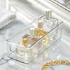 image:imagemDesign Plastic Bathroom Storage Container Bins w Handles  Closet Cabinet Vanity Cupboard Shelf Organization Hair Tools Accessory Organizer  Ligne Collection Clear 10x6x5 Pack of 410 x 4 x 3 Pack of 1