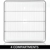 image:imagemDesign Plastic Divided Drawer Organizer Storage Bin for Home Office Desk Drawer Shelf Cabinet  4 Compartments 12 Long 2 Pack  32 Adhesive Labels  Clear