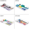image:imagemDesign Plastic Divided Makeup Organizer Holder Tray for Bathroom Drawer Vanity Countertop Storage  Cosmetic Organization Holds Palettes Brushes Accessories  Lumiere Collection  Clear8 x 16 x 2 Pack of 1