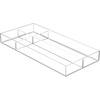 image:imagemDesign Plastic Divided Makeup Organizer Holder Tray for Bathroom Drawer Vanity Countertop Storage  Cosmetic Organization Holds Palettes Brushes Accessories  Lumiere Collection  Clear8 x 16 x 2 Pack of 1