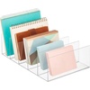 image:imagemDesign Plastic Divided Purse Organizer for Closets Bedrooms Dressers  Closet Shelf Storage Solution for Purses Clutches Wallets Accessories  5 Compartments  Lumiere Collection  2 Pack Clear