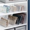 image:imagemDesign Plastic Divided Purse Organizer for Closets Bedrooms Dressers  Closet Shelf Storage Solution for Purses Clutches Wallets Accessories  5 Compartments  Lumiere Collection  2 Pack Clear