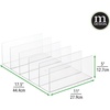 image:imagemDesign Plastic Divided Purse Organizer for Closets Bedrooms Dressers  Closet Shelf Storage Solution for Purses Clutches Wallets Accessories  5 Compartments  Lumiere Collection  2 Pack Clear