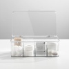 image:imagemDesign Plastic First Aid Kit Storage Box with Clear Top Lid for Bathroom Kitchen Cabinet Closet Drawer  Organizes Medicine Ointments Adhesive Bandages Dental 8 Divided Sections  Clear8 sections Pack of 1