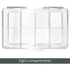 image:imagemDesign Plastic First Aid Kit Storage Box with Clear Top Lid for Bathroom Kitchen Cabinet Closet Drawer  Organizes Medicine Ointments Adhesive Bandages Dental 8 Divided Sections  Clear8 sections Pack of 2