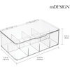 image:imagemDesign Plastic First Aid Kit Storage Box with Clear Top Lid for Bathroom Kitchen Cabinet Closet Drawer  Organizes Medicine Ointments Adhesive Bandages Dental 8 Divided Sections  Clear8 sections Pack of 2