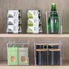 image:imagemDesign Plastic Food Storage Container Bin with Handles  for Kitchen Pantry Cabinet FridgeFreezer  Narrow for Snacks Produce Vegetables Pasta  BPA Free Food Safe  4 Pack Clear12 x 6 x 8 Pack of 4