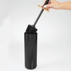 image:imagemDesign Plastic Freestanding Toilet Brush and Holder  Compact Toilet Brush for The Bathroom  Modern Sturdy Toilet Accessory  BlackWood Colour