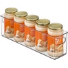 image:imagemDesign Plastic Kitchen Organizer  Storage Holder Bin with Handles for Pantry Cupboard Cabinet FridgeFreezer Shelves and Counter  Holds Canned Food Snacks  2 Pack  Clear16 x 4 x 5