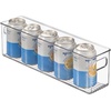 image:imagemDesign Plastic Kitchen Organizer  Storage Holder Bin with Handles for Pantry Cupboard Cabinet FridgeFreezer Shelves and Counter  Holds Canned Food Snacks  2 Pack  Clear16 x 4 x 5