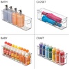 image:imagemDesign Plastic Kitchen Organizer  Storage Holder Bin with Handles for Pantry Cupboard Cabinet FridgeFreezer Shelves and Counter  Holds Canned Food Snacks  2 Pack  Clear16 x 4 x 5