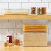 image:imagemDesign Plastic Kitchen Pantry and Fridge Storage Organizer Box Containers with Hinged Lid for Shelves or Cabinets Holds Food Snacks Canned Drinks Seasoning Condiments or Utensils 4 Pack Clear