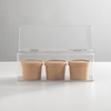 image:imagemDesign Plastic Kitchen Pantry and Fridge Storage Organizer Box Containers with Hinged Lid for Shelves or Cabinets Holds Food Snacks Canned Drinks Seasoning Condiments or Utensils 4 Pack Clear