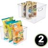 image:imagemDesign Plastic Modern Kitchen Pantry Food Storage Container Bin w Handles  Cabinet FridgeFreezer Countertop Organizer  SnacksDrinkAppliances Ligne Collection Clear 10x5x8 Pack of 212 x 10 x 775 Pack of 2