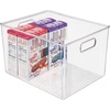 image:imagemDesign Plastic Modern Kitchen Pantry Food Storage Container Bin w Handles  Cabinet FridgeFreezer Countertop Organizer  SnacksDrinkAppliances Ligne Collection Clear 10x5x8 Pack of 212 x 10 x 775 Pack of 2