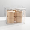 image:imagemDesign Plastic Modern Kitchen Pantry Food Storage Container Bin w Handles  Cabinet FridgeFreezer Countertop Organizer  SnacksDrinkAppliances Ligne Collection Clear 10x5x8 Pack of 212 x 10 x 775 Pack of 2