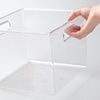 image:imagemDesign Plastic Modern Storage Organizer Bin Basket with Handles for Bathroom Organization  Shelf Cubby Cabinet Vanity and Closet Organizing Decor  Ligne Collection  Clear10 x 10 x 8 Pack of 1