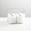 image:imagemDesign Plastic Modern Storage Organizer Bin Basket with Handles for Bathroom Organization  Shelf Cubby Cabinet Vanity and Closet Organizing Decor  Ligne Collection  Clear10 x 10 x 8 Pack of 1