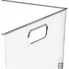 image:imagemDesign Plastic Modern Storage Organizer Bin Basket with Handles for Bathroom Organization  Shelf Cubby Cabinet Vanity and Closet Organizing Decor  Ligne Collection  Clear12 x 10 x 8 Pack of 8