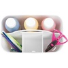 image:imagemDesign Plastic Portable Craft Storage Organizer Caddy Tote Divided Basket Bin wHandle  Craft Sewing Art Supplies  Holds Brushes Colored Pencils  Lumiere Collection  White 2 PackWhite