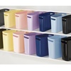 image:imagemDesign Plastic Slim Large 25 Gallon Trash Can Wastebasket Classic Garbage Container Recycle Bin for Bathroom Bedroom Kitchen Home Office Outdoor Waste Recycling  Aura Collection  Light GrayLight Pink