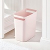 image:imagemDesign Plastic Slim Large 25 Gallon Trash Can Wastebasket Classic Garbage Container Recycle Bin for Bathroom Bedroom Kitchen Home Office Outdoor Waste Recycling  Aura Collection  Light GrayLight Pink
