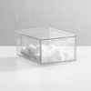 image:imagemDesign Plastic Stackable Organizer with 3 Drawers  PullOut Drawer Storage Bin for Bathroom SinkCabinet Organization  Perfect for Makeup Small Towels and More  Lumiere Collection 2 Pack Clear8x 6 x 4 Pack of 4