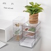 image:imagemDesign Plastic Stackable Organizer with 3 Drawers  PullOut Drawer Storage Bin for Bathroom SinkCabinet Organization  Perfect for Makeup Small Towels and More  Lumiere Collection 2 Pack Clear8 x 6 x 8 Pack of 4