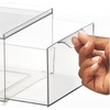 image:imagemDesign Plastic Stackable Organizer with 3 Drawers  PullOut Drawer Storage Bin for Bathroom SinkCabinet Organization  Perfect for Makeup Small Towels and More  Lumiere Collection 2 Pack Clear8x 6 x 4 Pack of 4