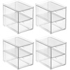 image:imagemDesign Plastic Stackable Organizer with 3 Drawers  PullOut Drawer Storage Bin for Bathroom SinkCabinet Organization  Perfect for Makeup Small Towels and More  Lumiere Collection 2 Pack Clear8 x 6 x 7Pack of 4