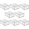image:imagemDesign Plastic Stackable Organizer with 3 Drawers  PullOut Drawer Storage Bin for Bathroom SinkCabinet Organization  Perfect for Makeup Small Towels and More  Lumiere Collection 2 Pack Clear8 x 6 x 4 Pack of 8